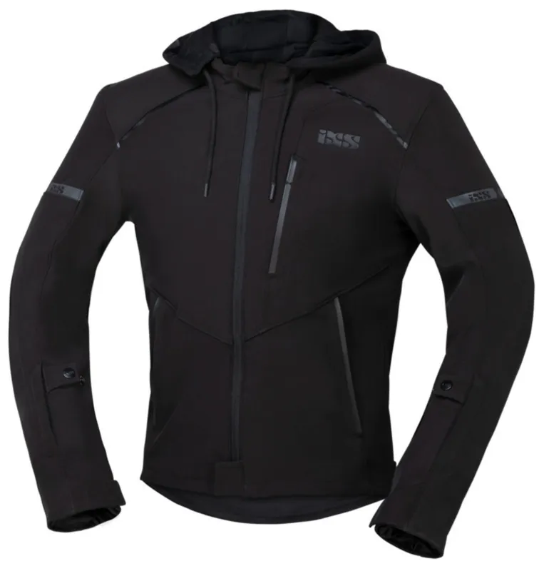 Akce Pánská softshellová moto bunda iXS Classic SO Moto 2.0 – Černá iXS-Stretch, odepínací kapuce a certifikace EN 17092-4 (A) - Velikosti 3XL