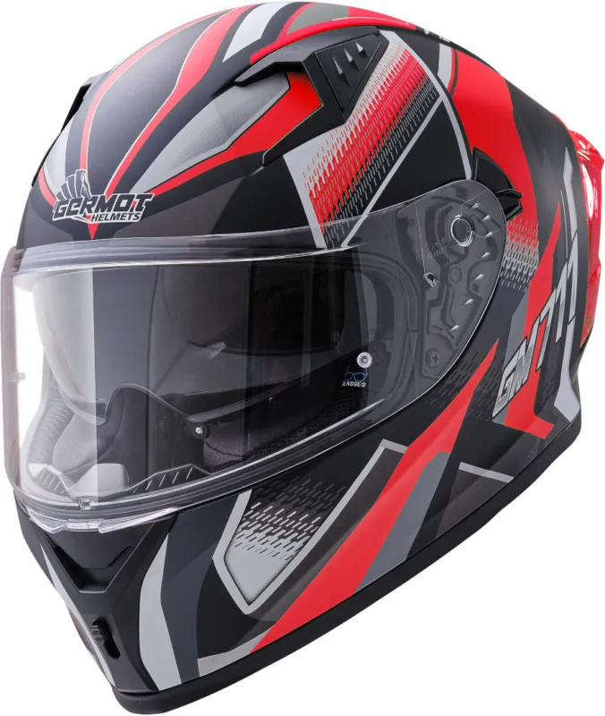 Germot GM 711 Dekor Přilba černá matná/červená - XS (53/54) Must-Have