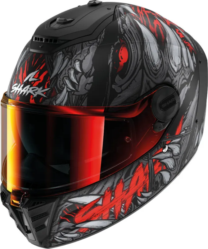 Shark Spartan RS Shaytan Přilba černá matná/červená - L (59/60) Akce