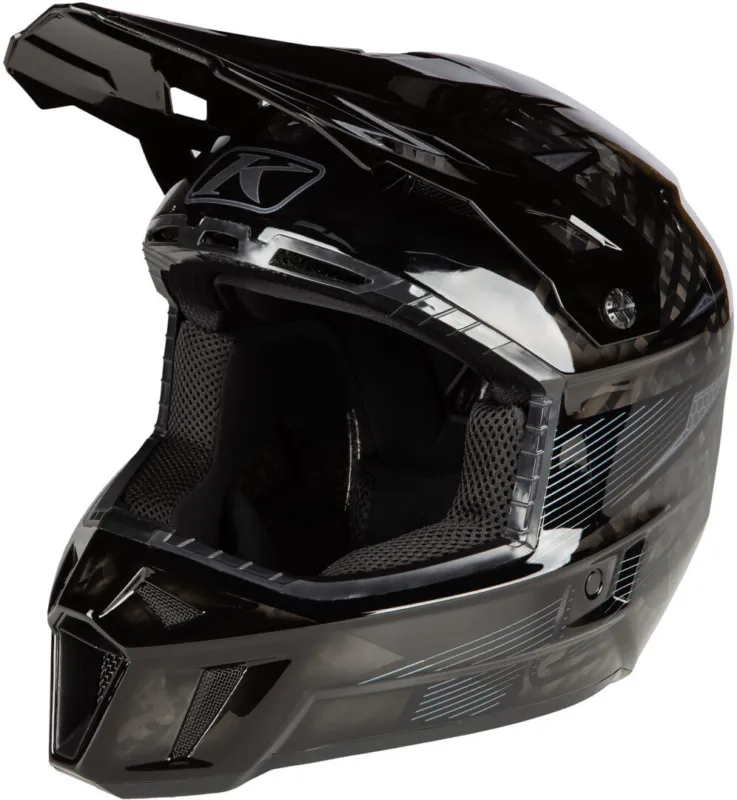 Jen Po Omezenou Doba Klim F3 Carbon Pro Motokrosová přilba Černý/uhlíkový - XS (52)