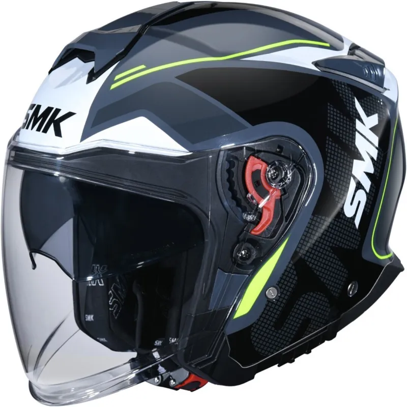 Cenový Hit SMK GTJ Tourer Trysková přilba Černá/šedá - XS (54)