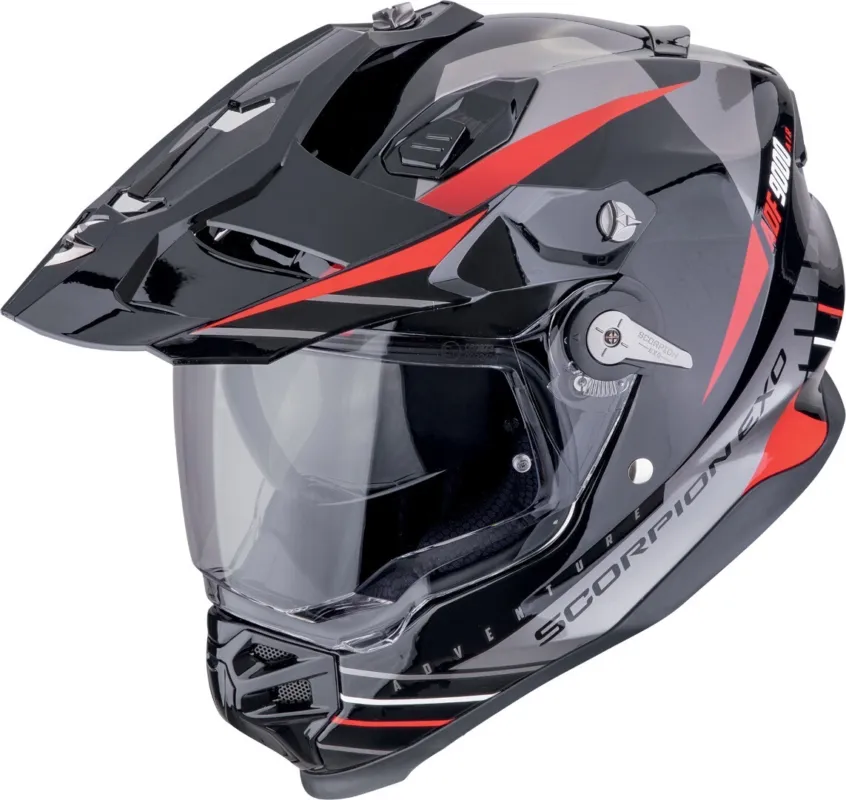 Nejlepší Cena Scorpion ADF-9000 Air Feat Motokrosová přilba Černá/stříbrná/červená - S (55/56)