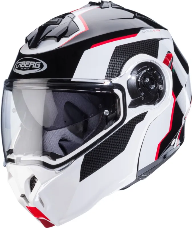Caberg Duke Evo Move Přilba černá/bílá/červená - M (57/58) Víkendová Akce