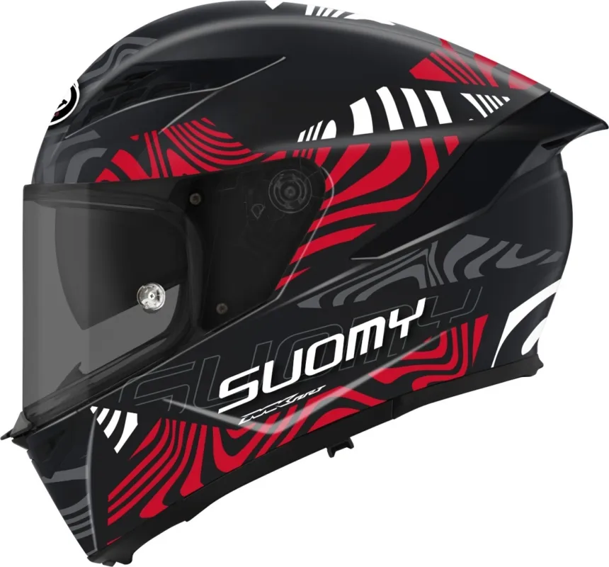 Autentický Suomy Stellar 2 Molten Přilba Černá/červená - XXL (63)