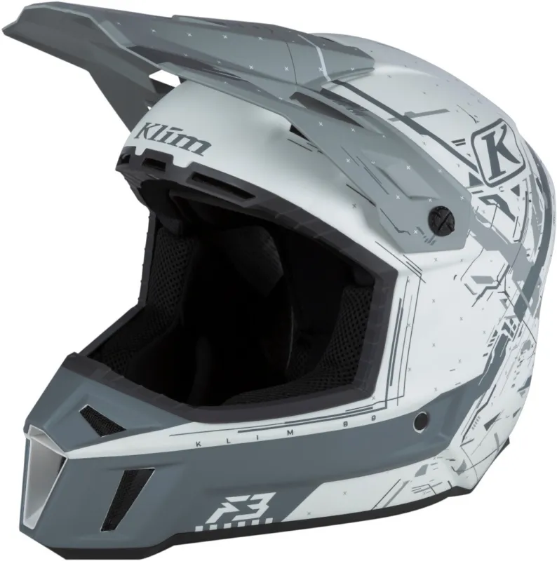 Nejlepší Volba Klim F3 Recoil Motokrosová přilba bílá/šedá - M (56/57)