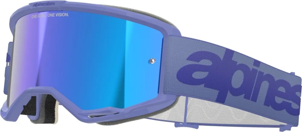 Ověřený Alpinestars Vision 5 Wordmark Mirror Motokrosové brýle fialová - Alpinestars Vision 5 Wordmark Mirror Motokrosové brýle fialová ► koupit online na FC-Moto