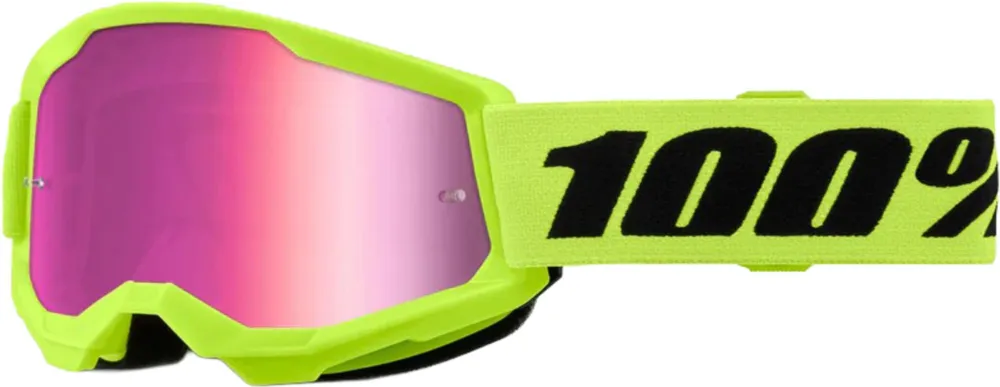 Kup Teď 100% Strata 2 Mládežnické motokrosové brýle neonově žlutá - 100% Strata 2 Mládežnické motokrosové brýle neonově žlutá ► koupit online na FC-Moto