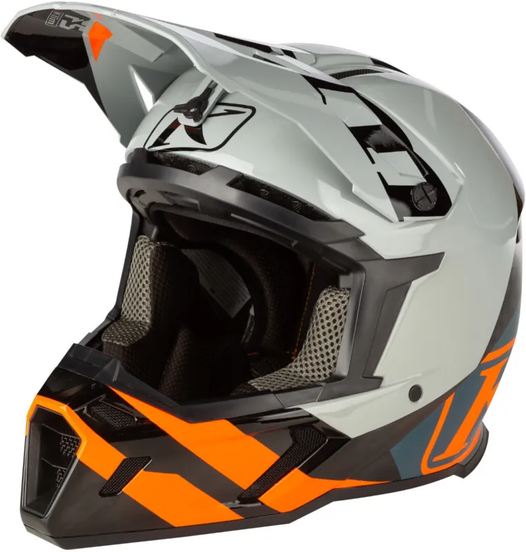 Klim F5 Koroyd Ascent Carbon Motokrosová helma modrá/oranžová - S (54/55) Nejlepší Cena