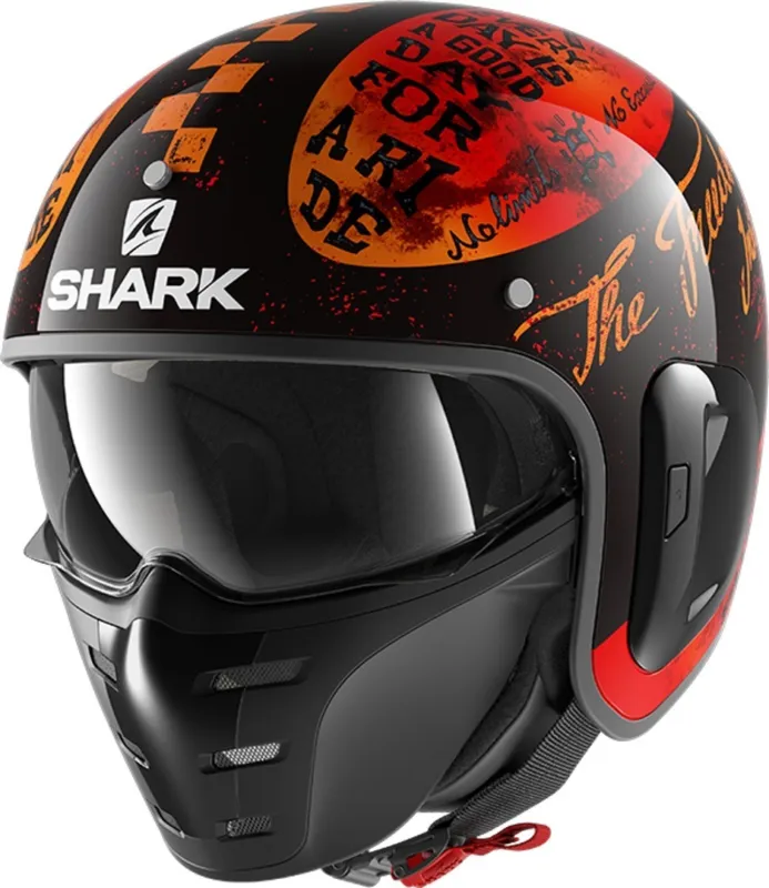 Cenově Výhodný Shark S-Drak 2 Tripp In Jet Helma Černá/červená - L (59/60)