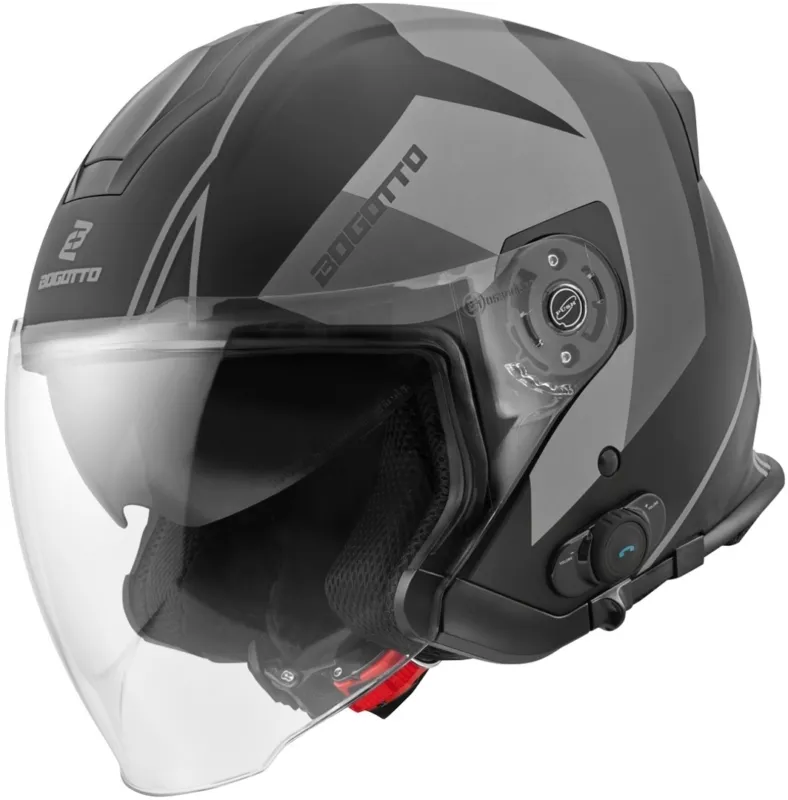 Objednat Nyní Bogotto V586 Detri BT Bluetooth Jet přilba Černá/šedá - 2XL