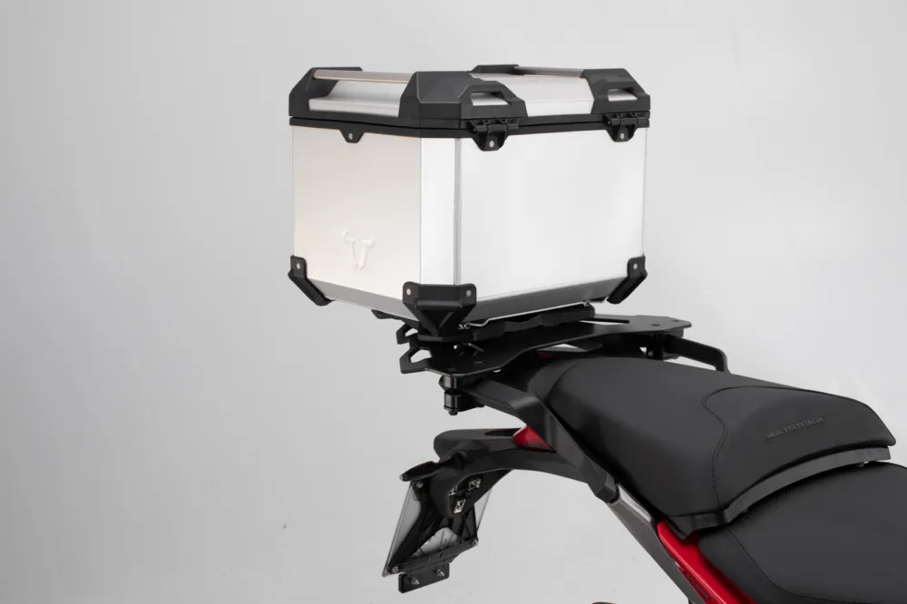 Aktuální SW-Motech TRAX ADV systém horních kufrů - stříbrný. Multistrada 1200 Enduro/950/1260/V2. - SW-Motech