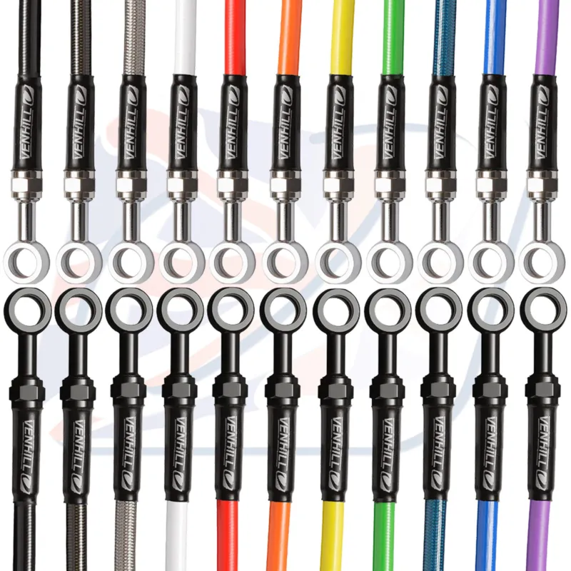 Akce Hadice zadní brzdy Venhill POWERHOSEPLUS SUZ-10018RB (1 hadice v sadě) Průhledné hadice, černé koncovky