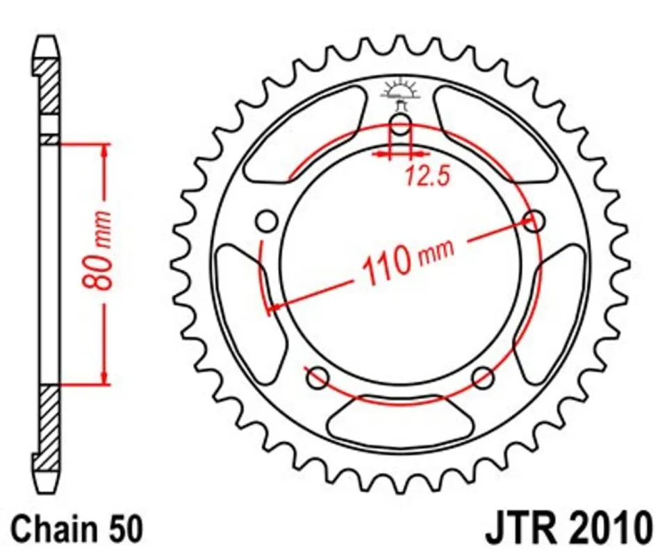 Speciální Cena Řetězová rozeta JT JTR 2010-42 42 zubů, 530