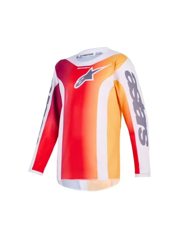 dres FLUID PORTL YOUTH, ALPINESTARS, dětské (červená/oranžová/světle šedá) 2026 - M Nejlepší Volba