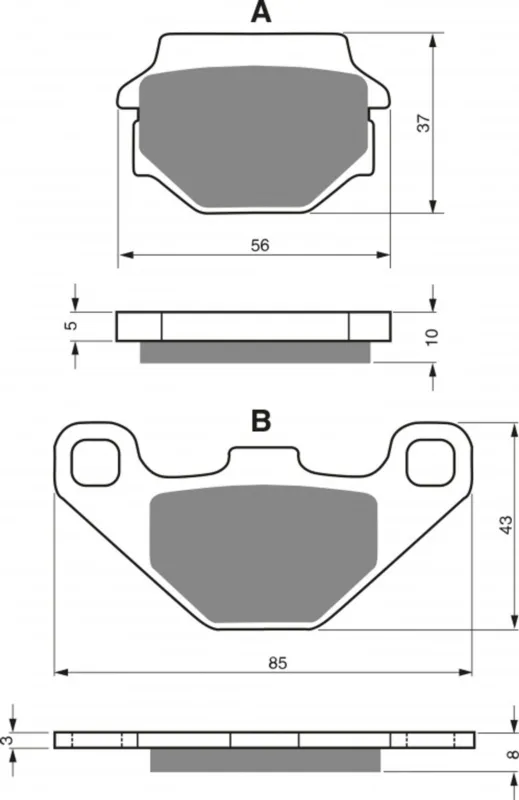 Akce Brzdové destičky GOLDFREN 005 S33 OFF-ROAD REAR