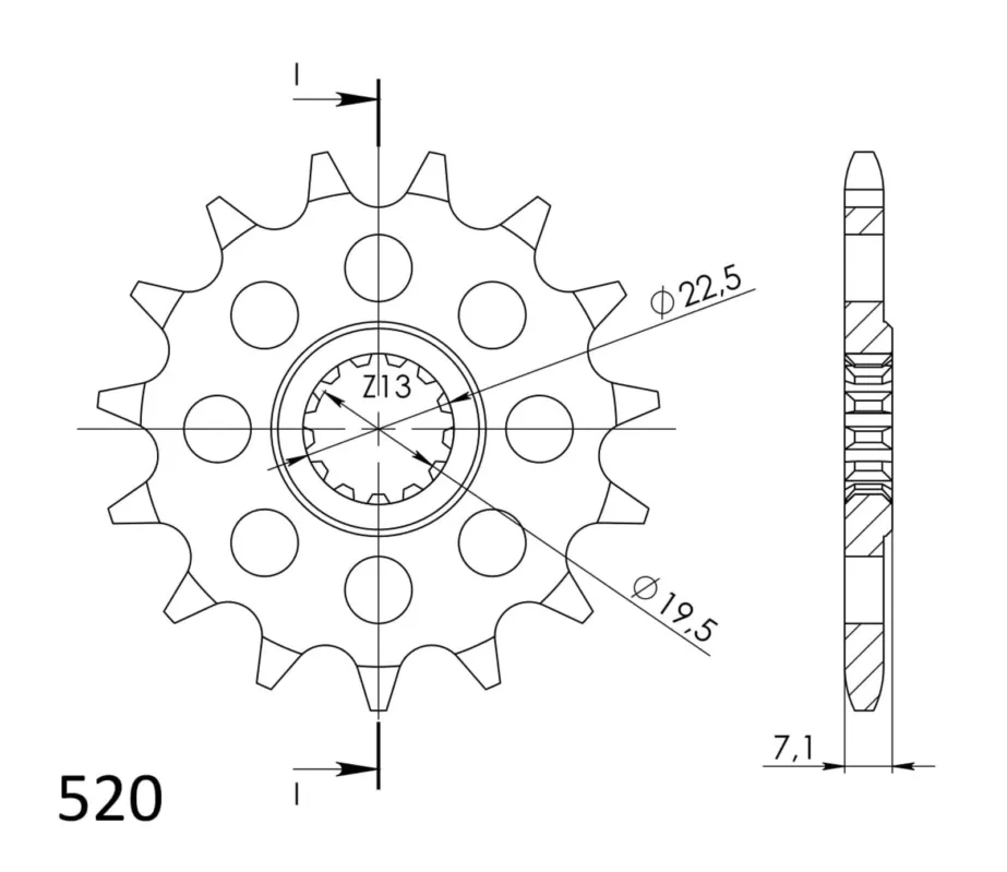Řetězové kolečko SUPERSPROX CST-434 14 14 zubů, 520 Bezpečná Platba