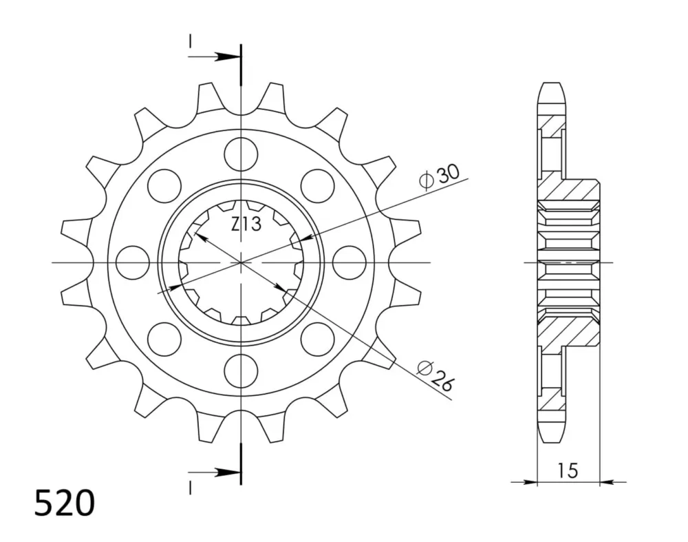 Řetězové kolečko SUPERSPROX CST-1404 16 16 zubů, 520 Nakupujte Hned