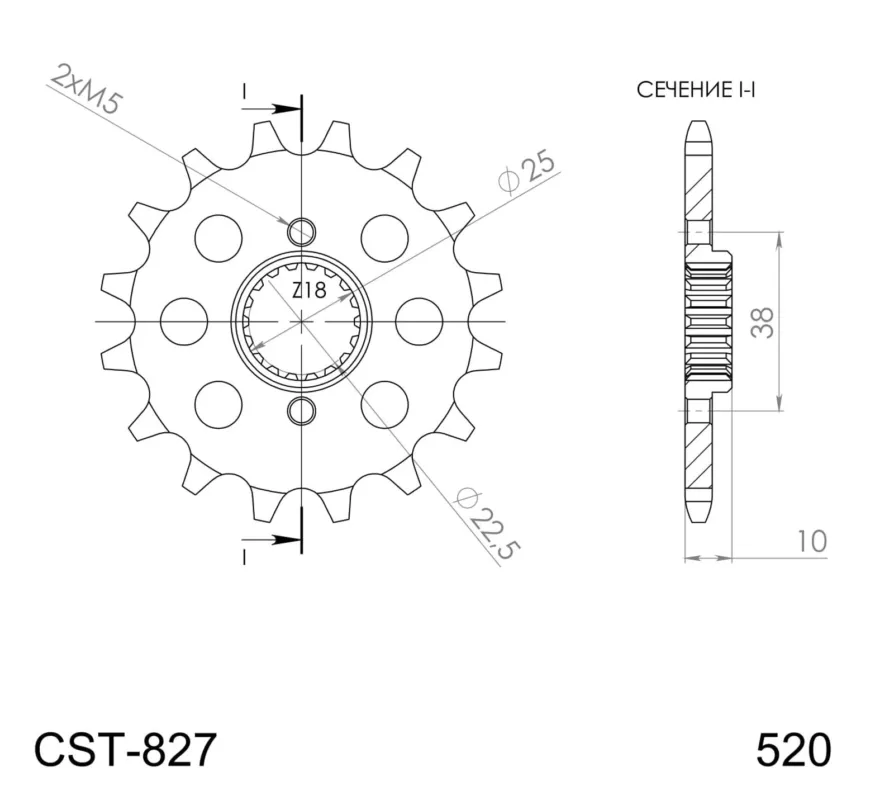 Řetězové kolečko SUPERSPROX CST-827 14 14 zubů, 520 Akční Cena