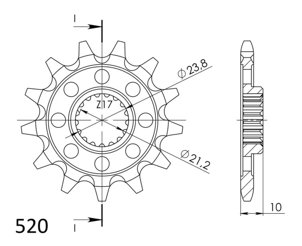 Levný Řetězové kolečko SUPERSPROX CST-1443 13 13 zubů, 520