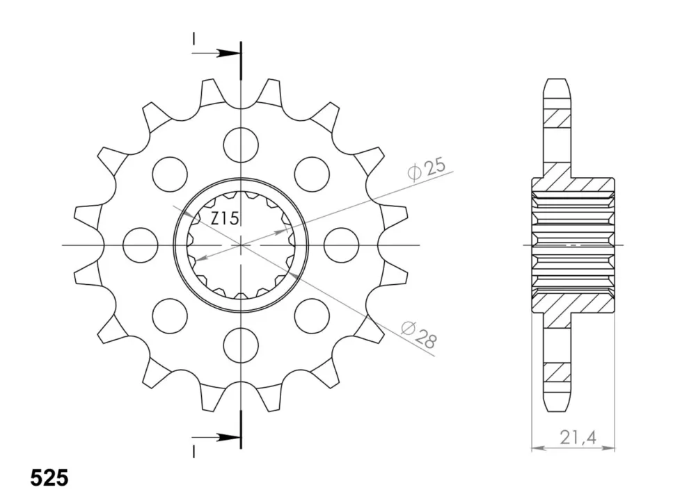 Řetězové kolečko SUPERSPROX CST-2150 16 16 zubů, 525 Nejprodávanější