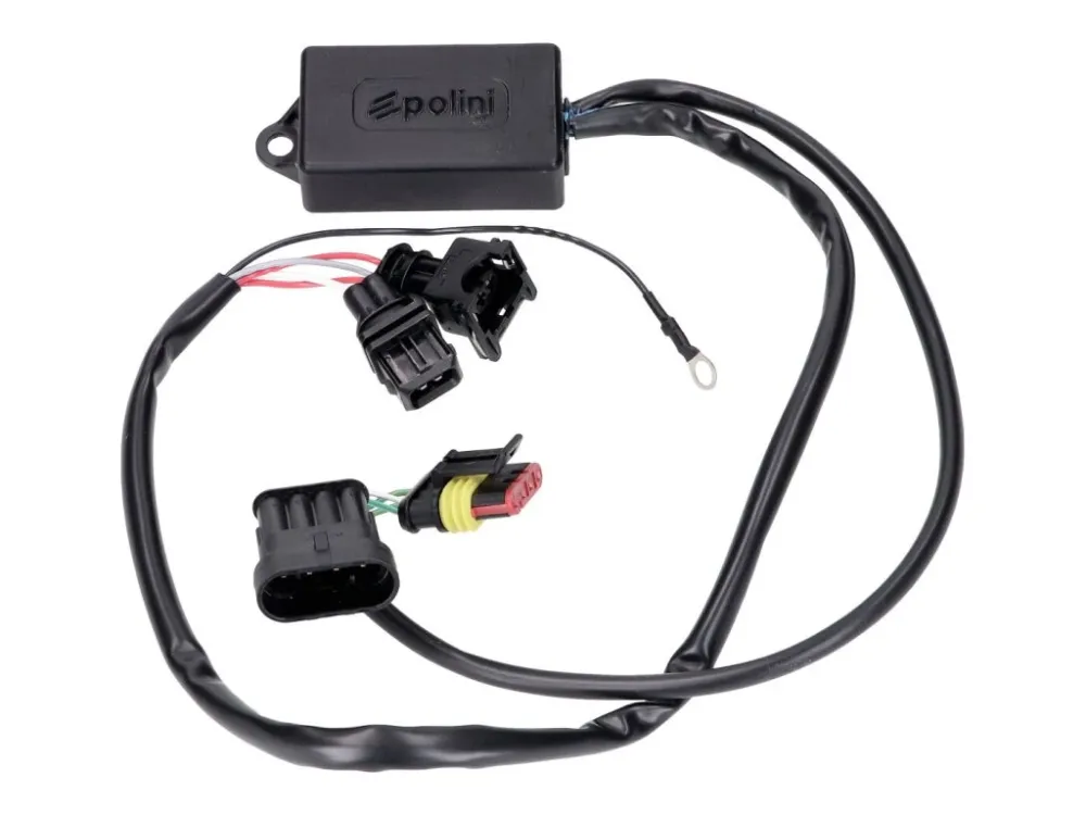 řidicí jednotka Polini ECU, Vespa GTS 300, Aprilia Scarabeo 300, Derbi Rambla, Gilera Nexus 300, Piaggio Beverly 300, Peugeot Geopolis 300 Euro 3/4 Aktuální