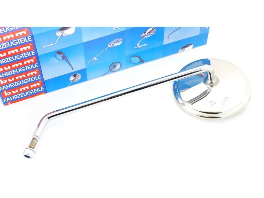 Zrcátko bumm nerezové levé M8 110 mm pro Kreidler Florett RS, RMC, Hercules, Puch, Zündapp Poslední Šance
