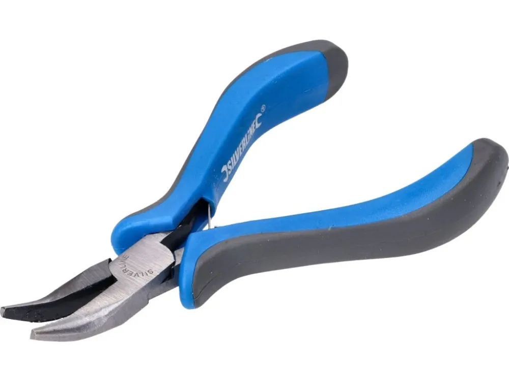 Mini kleště ohnuté Silverline 130mm Časově Omezené