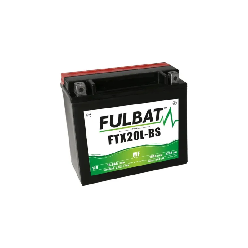 Bezúdržbová motocyklová baterie FULBAT FTX20L-BS (YTX20L-BS) Originální