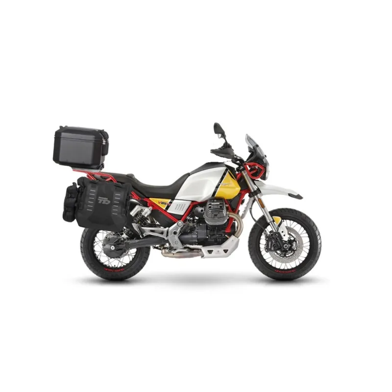Kompletní sada sedlových brašen SHAD TERRA TR40 a hliníkového 55L vrchního kufru, včetně montážní sady SHAD MOTO GUZZI V85TT Nejlepší Cena
