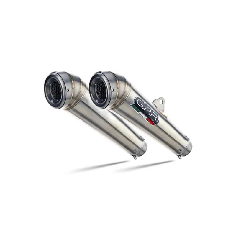 Dual slip-on exhaust GPR POWERCONE EVO HU.26.CAT.PCEV Brushed Stainless steel including removable db killers, link pipes and catalysts Koupit Online