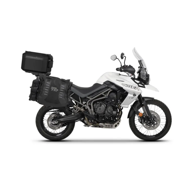 Kompletní sada sedlových brašen SHAD TERRA TR40 a hliníkového 55L vrchního kufru, včetně montážní sady SHAD TRIUMPH TIGER 800 Novinka