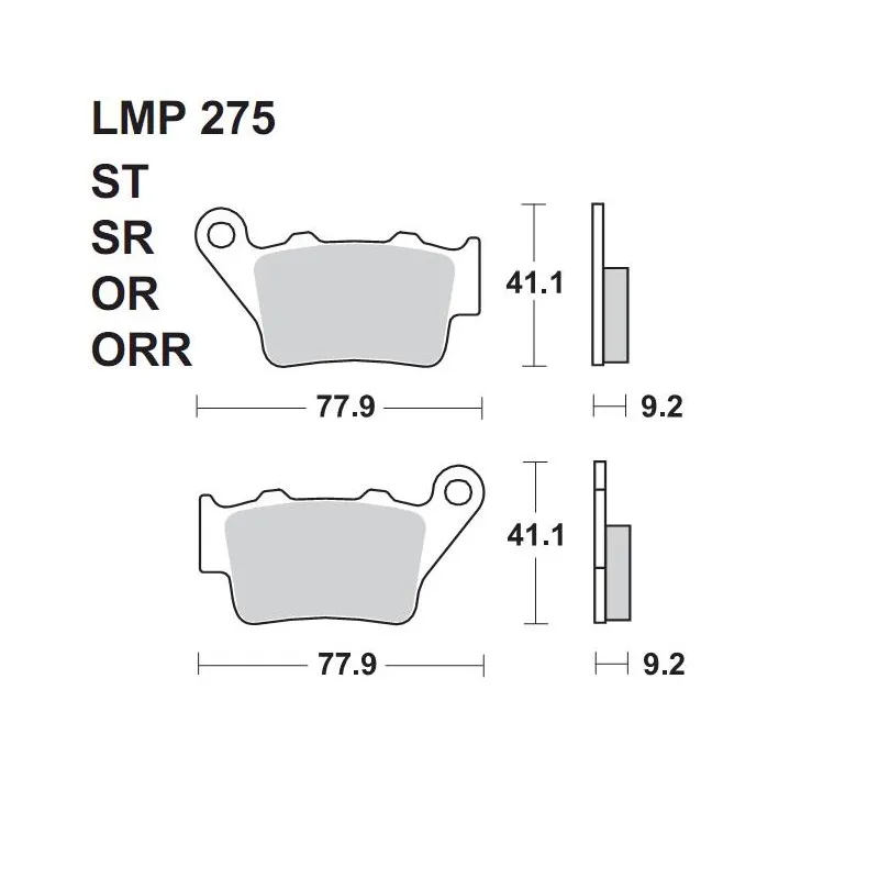 Akce Brzdové destičky LMP275 ORR