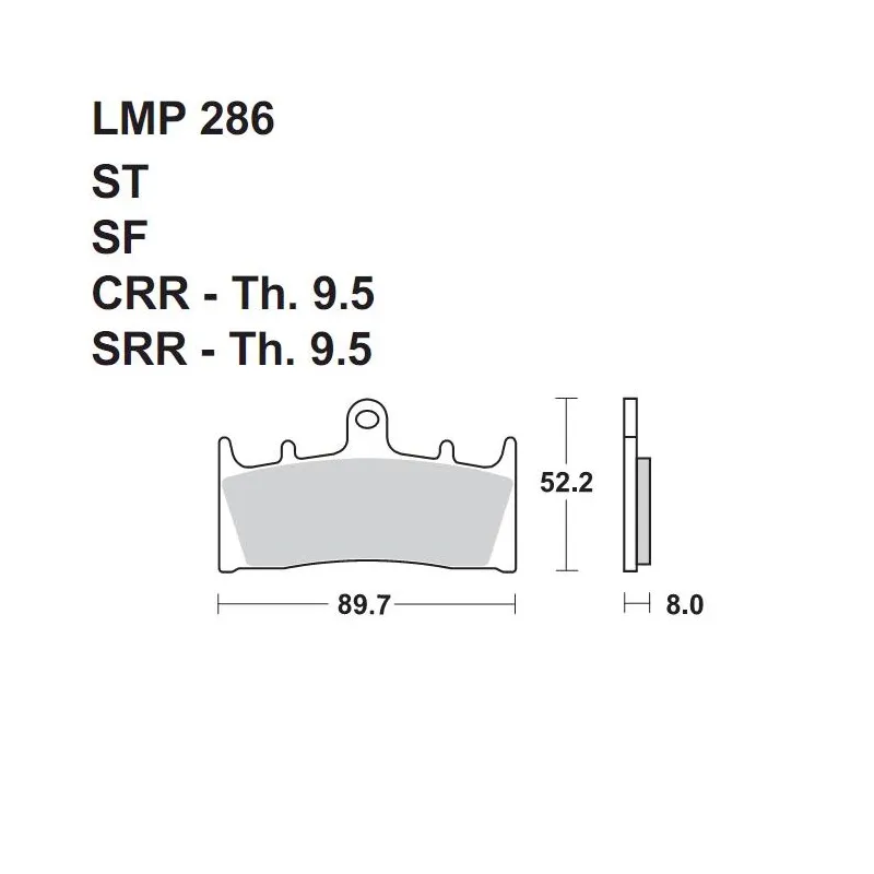 Akce Brzdové destičky LMP286 SRR