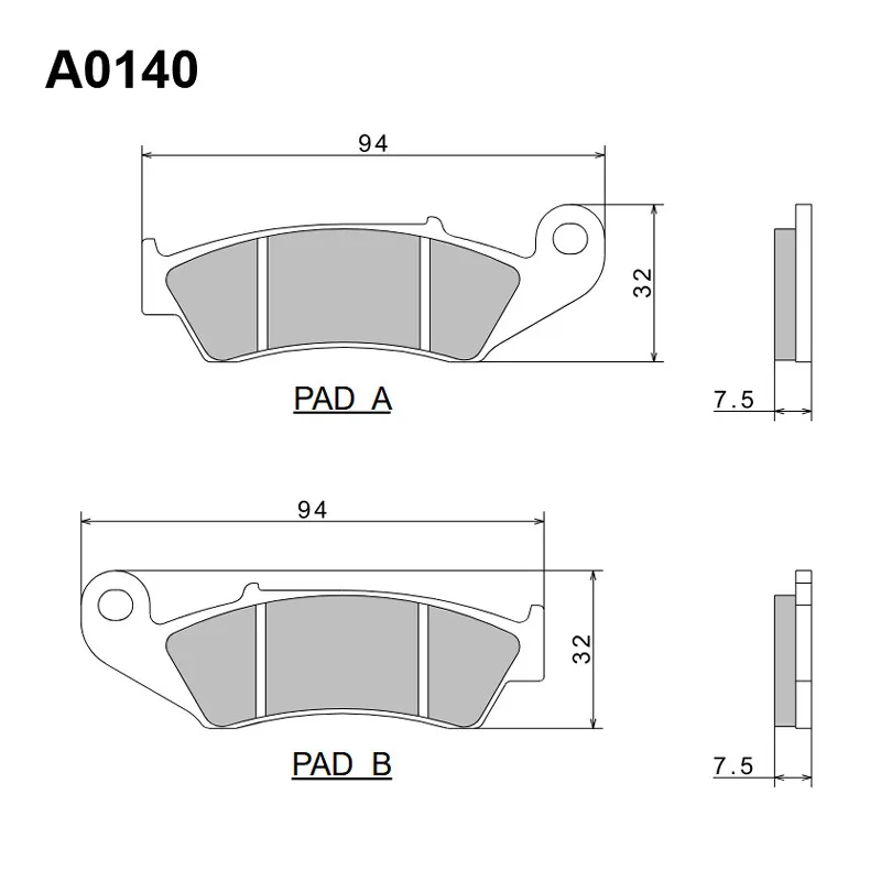 Bezpečná Platba Brzdové destičky A0140